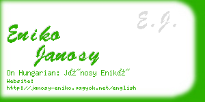 eniko janosy business card